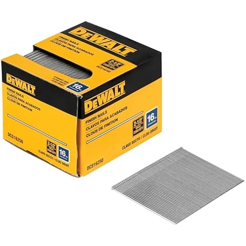 DEWALT Finish Nails, 2-1/2-Inch, 16GA, 2500 Count Cover