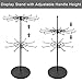 APL Display Heavy Duty Adjustable Two Tier Counter Top Spinner Display Stand, Black