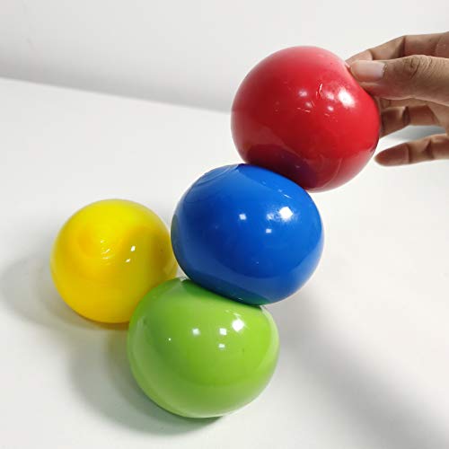 4 Pcs Sticky Balls for Ceiling, Stress Balls Sensory Toys Cheap Fidget Toys for Adults Kids, Fidget Toys for Anxiety, Figetget Toys Stress Toys, Stress Relief Gifts (Stress Ball, 1.8")