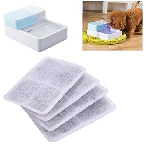 Filtro de Carbón Activado 4 Piezas para Fuente de Agua Mascotas