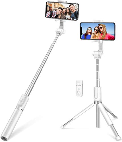 Selfie Stick Bluetooth, BlitzWolf 35 inch Super Long Extendable Selfie Stick with Wireless Remote and Tripod for iPhone Xs/XR/X/iPhone 8/8 Plus/Galaxy S9/S9 Plus/Note 8/S8/S8 Plus/More