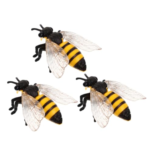 ULTECHNOVO 3piezas De Realista Juguete Educativo Insectos De Plástico para Decoración De Fiestas De Miel Manualidades De Shower Decoración De Cumpleaños De Aula