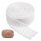 JJUNW Rollbratennetz, Schinkennetz weiß, 5m Schinkennetz zum Räuchern 16 Löcher Fleischnetz Elastisches Rouladennetz Bratennetz Kaliber zum Aufbewahren Aufhängen Backen Kochen Schinken Fleischwurst
