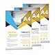 3 Pack Plexiglas Aufsteller A4, 21 x 29,7cm Preisschilder Aufsteller Acryl Werbeaufsteller für Werbung Menükarte Fotorahmen, Flyerständer für Empfang, Büro, Geschäft, Restaurant, Hotel