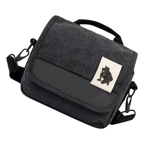 TEHAUX Shoulder Strap Camera Bag Multi Functional Canvas Case for Mirrorless Cameras Protective Pouch with Easy Closure Portable Storage for Photography Equipment