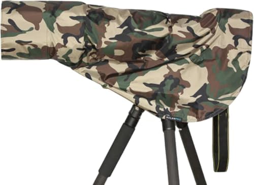 ROLANPRO L Size Rain Cover Raincoat for Telephoto, 90cm Length for 400mm f/2.8、 500mm f/4、600mm f/4、800mm f/5.6 Lens-#Army Green Waterproof