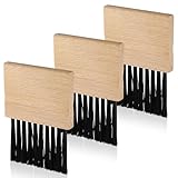 Exircy 3 Pieces Umpire Brush Baseball Home Plate Brush Umpire Gear with Durable Wooden Handle and Soft Bristles for Umpires Equipment Kit, Black 4.33 x 3.15 x 0.39 Inches