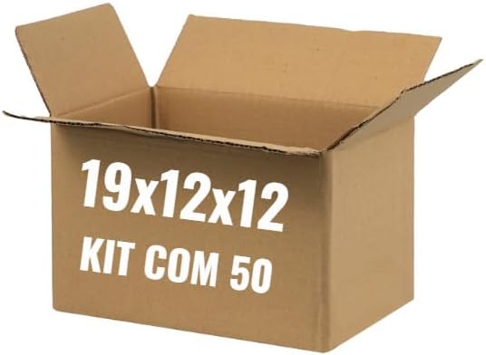 Kit 50 Caixas de Papelão para Envios 19x12x12, Ideal para E-comme...