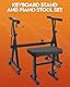 STRICH Klavierständer & Hocker-Set – Tragbarer, robuster Ständer für Digitalpianos mit 54–88 Tasten & höhenverstellbare Klavierbank, Schwarz