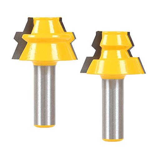 Conjunto de 2 peças de brocas de esquadria de bloqueio de 22,5 graus - haste de 1,27 cm