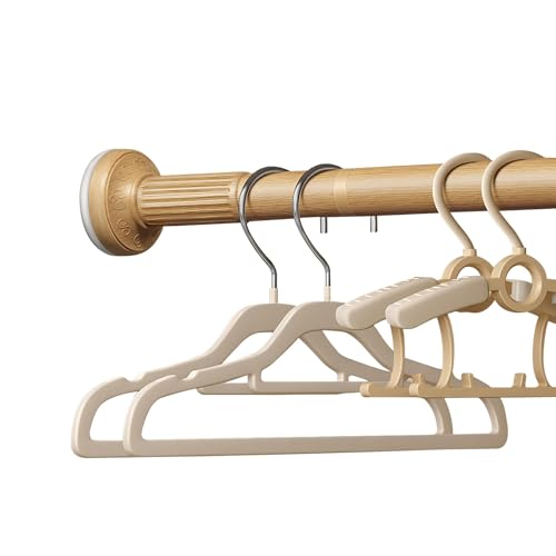 Barra de Tensión Ajustable 35-50 50-75 cm Arra de Cortina de Ducha Extensible 75-120 cm Varilla Telescópica Sin Taladro para Armarios Roperos(50-75cm)