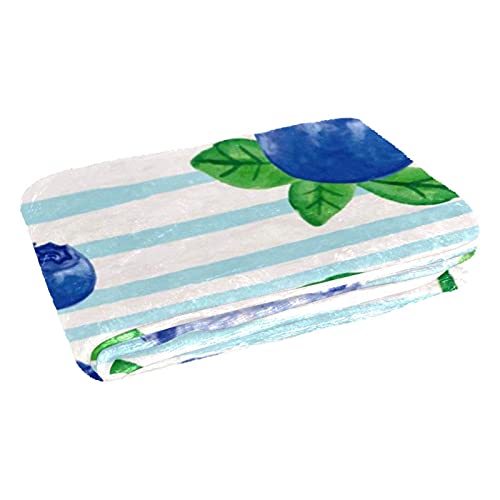 Couverture douce et chaude pour lit bleu floral imprimé 150x100