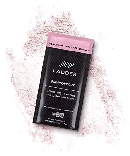 LADDER Sport Pre-Workout Strawberry Lemonade - 100mg Caffeine, Beta-Alanine, Citicoline, Creatine, Theanine, No Artificial Sweeteners, 15 On-The-Go Packets, NSF Certified for Sport