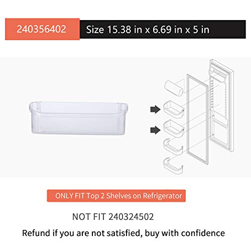 2 PCS 240356402 Refrigerator Shelves Replacement, Compatible frigida ire, Upper Slot Replaces AP2549958,240356401, 240430312, 240356416, 240356407, lfss2612tf0 and More