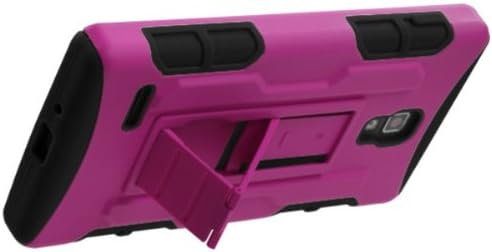 MYBAT ALGP769HPCSAAS904NP Advanced Armor Rugged Durable Hybrid Case with Kickstand for LG Optimus L9 P769-1 Pack - Retail Packaging - Hot Pink/Black