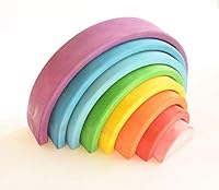 Algopix Similar Product 3 - TOY WOODEN RAINBOW STACKER Montessori