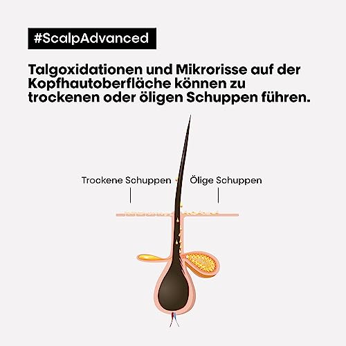 Foto von L'Oréal Professionnel Haarshampoo gegen Schuppen bei trockener & fettiger Kopfhaut, Scalp Advanced, Anti-Dandruff Dermo-Clarifier Shampoo, 300 ml