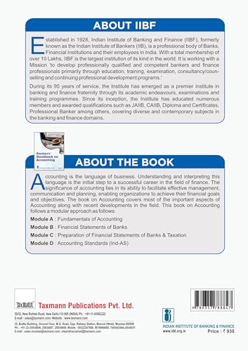 Image of IIBF X Taxmann's Bankers' Handbook on Accounting - Essential resource for professionals focusing on the multifaceted and dynamic nature of banking accounting from fundamentals to advanced practices