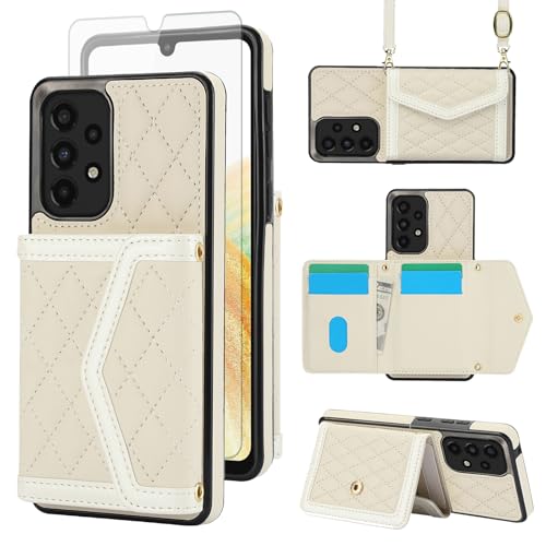 Housse portefeuille Samsung 53A pour femme avec lanière amovible