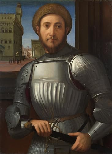 Impressions d'art portrait de l'homme en armure Granacci 60x90