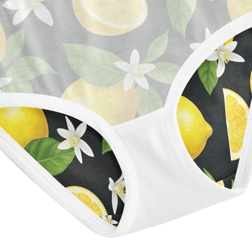 Lemons Cotton Toddler Underwear, Girls Cotton Underwear, 2T–8 Years4