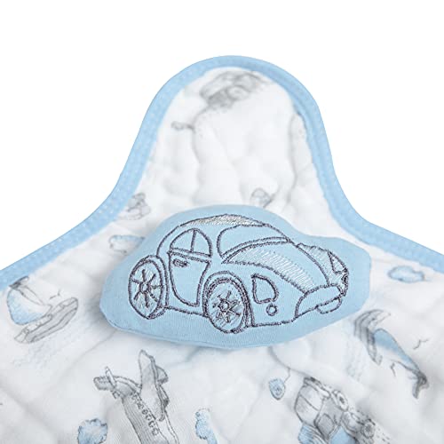 Kit De Presente Papi Soft Com Naninha Contem 03 Peças, Papi Textil, Azul