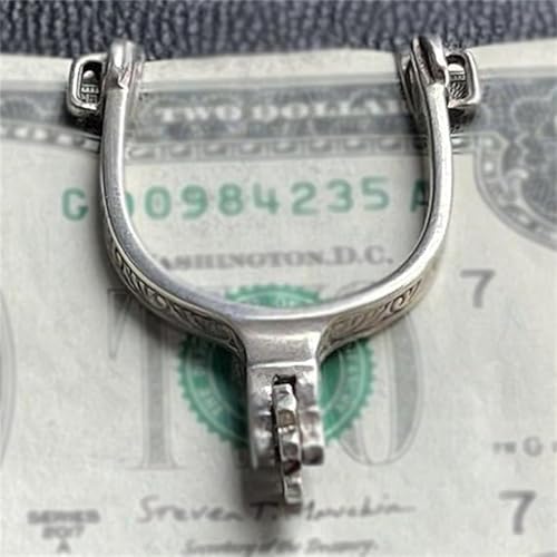 Rare Vintage Western Spur Sterling Silver Money Clip, Personalised Engraved Money Clip, Spur Sterling Large Feature Clips, Western Themed Metal (1)3