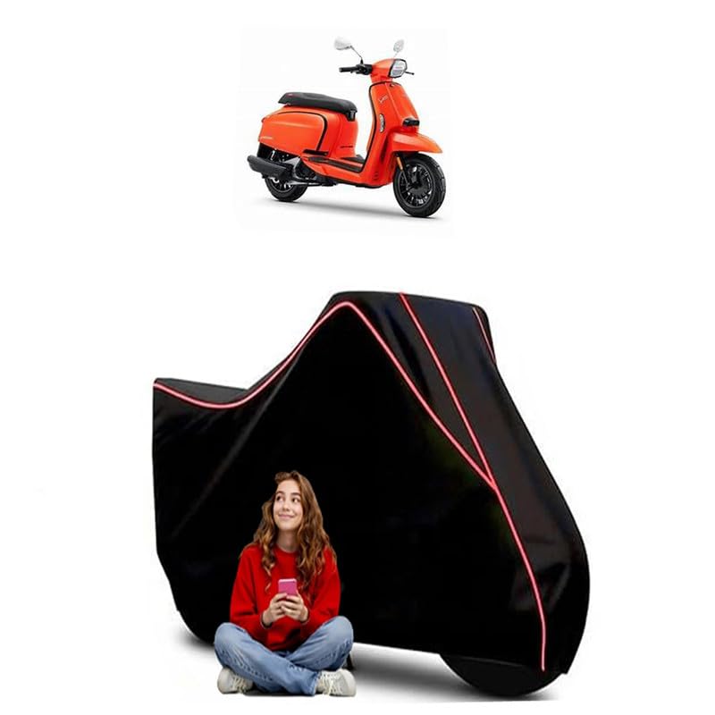 Image of X 300 Scooty Bike Cover Water Resistant Outdoor Use Universal Fit Scooters Motorcycles Heavy Duty UV Protection Dust Rain Scratch Resistant Elastic Bottom Black Blue Piping