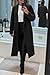 Cicy Bell Womens Open Front Pea Coats Classic Lapel Long Trench Coats Loose Fall Winter Outwear with Pockets