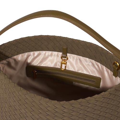 Image of Suede Hobo Bag for Women Hand-Woven Bag Made of Suede Fabric Casual Tote Bag（Brown）