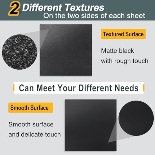 Image of Plastic Sheet 16 inch x 20 inch x 0.06 inch, Black PVC Board Flexible Moldable Impact Strength and High Tensile 1 /16 inch Thick (1.5mm) for Crafts Materials Home Decor and Handicrafts, Abs Plastic Sheets 6 Pack