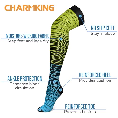 Image of Copper Compression Socks (3 Pairs), 15-20 mmhg is BEST Athletic & Medical for Men & Women, Running, Flight, Travel, Nurses - Boost Performance, Blood Circulation & Recovery