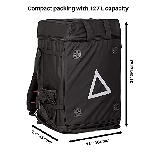 Image of Quaffor 3 Compartments E-Commerce, Courier, Logistics, Grofers, Ekart Insulated Backpack 90 Ltr For Multipurpose (Black)