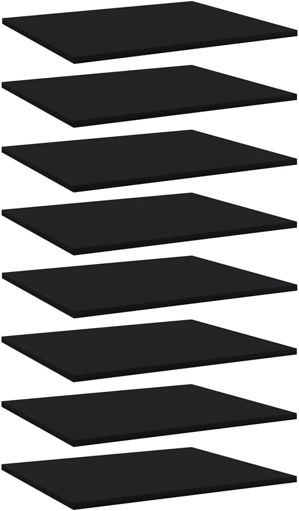 Bookshelf Boards 8 pcs,Bookshelf Replacement Planks,Wood Shelf,Melamine Shelf,Unfinished Wood,for retrofitting bookcases, excluding mounting Parts,High Gloss Gray 31.5"x7.9"x0.6" Chipboard