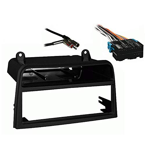 Harmony Audio Compatible with Saturn Saturn 1995 1996 1997 1998 1999 Single DIN Stereo Harness Radio Install Dash Kit Package