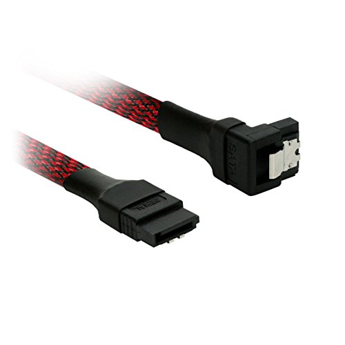 Nanoxia NXS6G60SR Cavo SATA 0,6 m Nero, Rosso