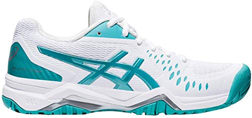 ASICS Gel-Challenger 12, Zapatillas de Tenis Mujer, Bianco Techno Ciano, 39.5 EU