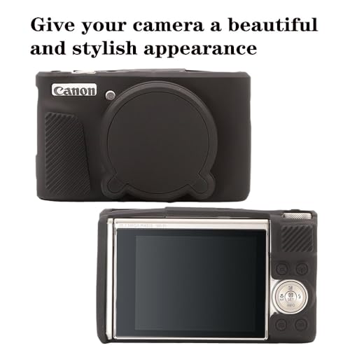 Funda de silicona para cámara PowerShot SX740 HS, negra miniatura 3