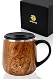 SaintGraal(セイントグレイル) マグカップ タンブラー 真空断熱 蓋付き 保温 保冷 ステンレス マグ コップ クリスマスプレゼント 父の日 ギフト コーヒーカップ 320ml (ウォールナット)