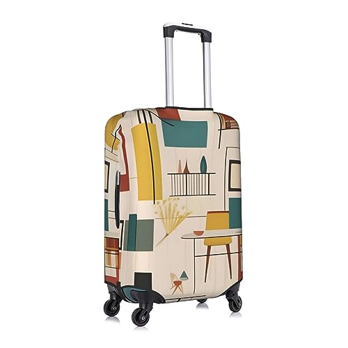 Mid Century Modern Luggage Cover,&^Suitcase Protector, Trolley Case Cover For X-Large Luggage, Suitcase Protector.3