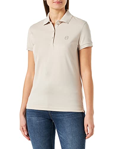 Armani Exchange Essentiel, Coton Pima, col côtelé, Logo Circulaire Polo, Aura, L Femme