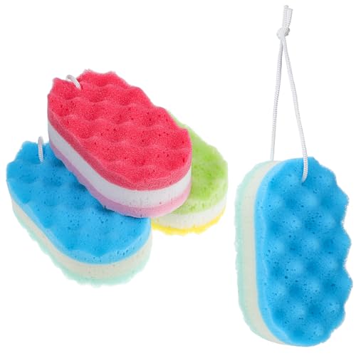 CRILSTYLEO 4 Uds Esponja De Baño Exfoliante Depurador Corporal Exfoliante Corporal Depurador Exfoliante Esponja De Esponja Exfoliante Corporal Depurador De Para