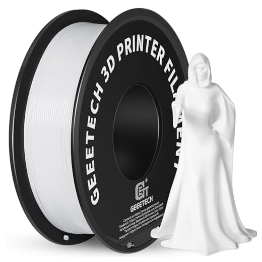 GEEETECH Filamento PLA 1.75mm para impresión 3D, 1kg Spool, Blanco