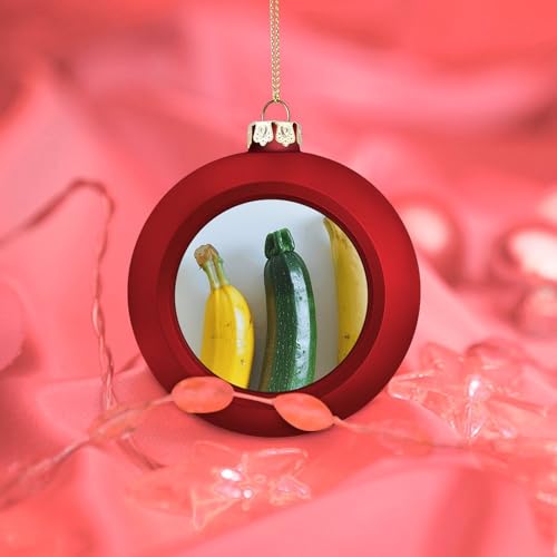 Boules de Noël courgettes et bananes rouge éclatant cadeau idéal - 8