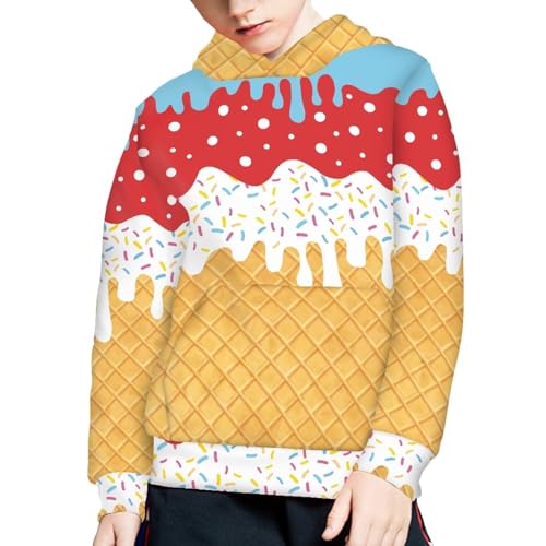 Image of Coloranimal Unisex Girls and Boys Long Sleeve Hoodies Hoody Athletic Pullover Sweatshirts Tops Age 6-16year