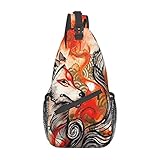 Mujeres y Hombres Okami Amaterasu Casual Diagonal Chest Bag Sling Bag Travel Hiking Bag