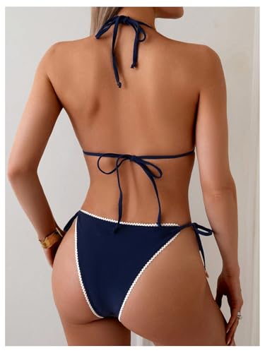 SHENHE Women's 2 Piece Swimsuit Sexy Triangel Halter String Bikini Set Tie Side Swimwear2