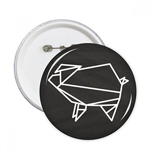 Badge bouton origami porc pour personnaliser un sac à dos terne