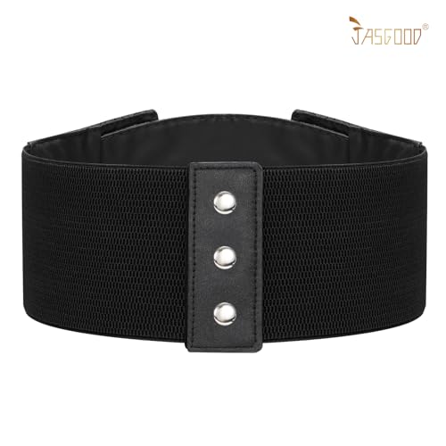 JASGOOD Women Wide Corset Elastic Belt Waspie Lace-up Tied Waist Belt for Women Dress Halloween Costume2