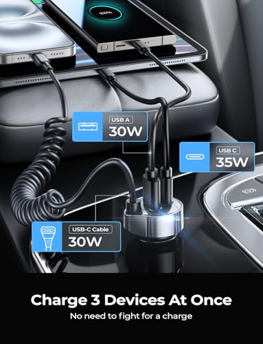 Lisen 2E7121 65W Iphone 16/15 Car Charger Usb C Fast Charging,Iphone 16/15 Pro Max Car Charger Adapter,Super Fast Type C Car Charger thumb #4